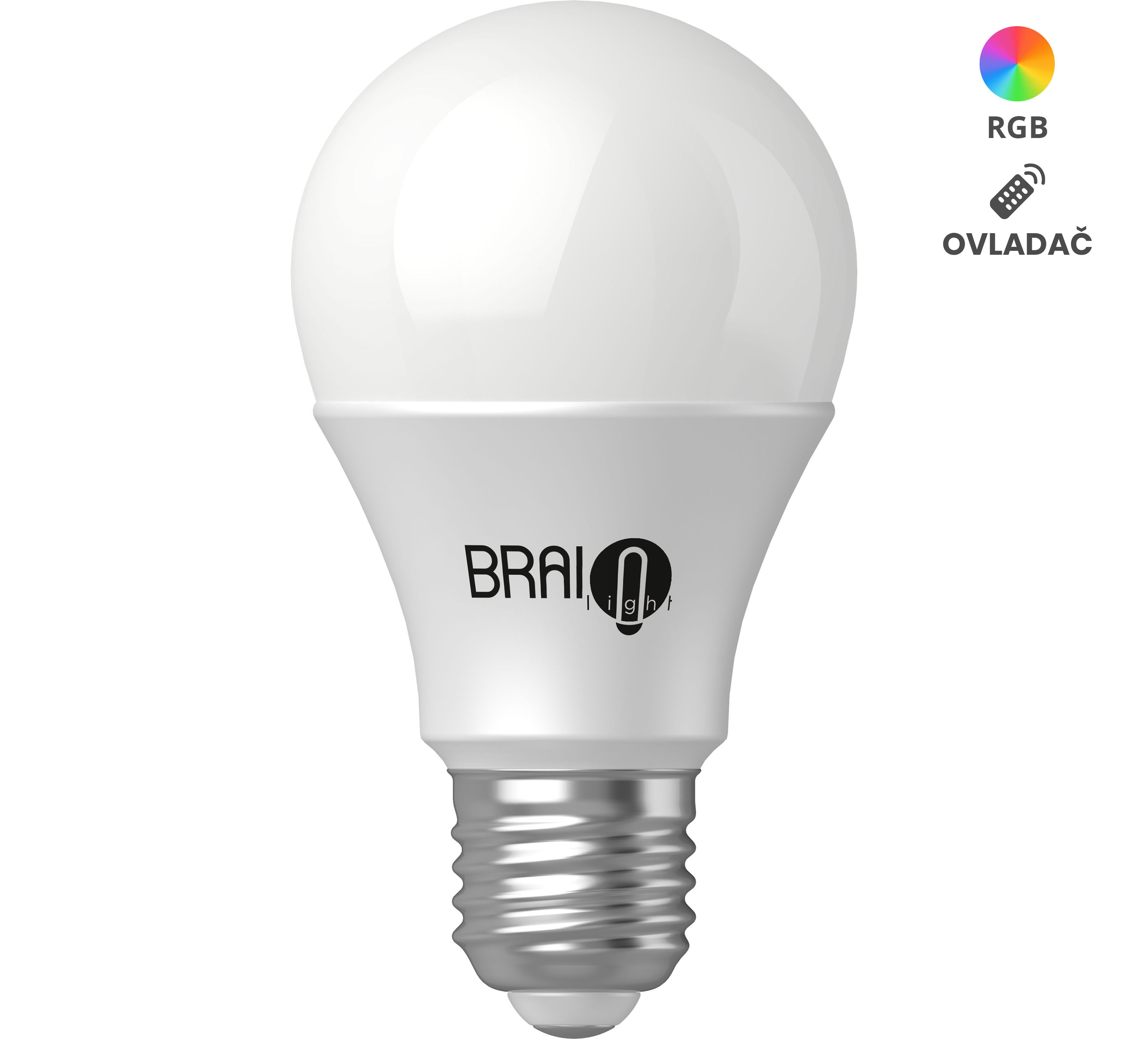 Chytrá žárovka BrainLight LED, závit E27, 8,5W, s ovladačem, stmívatelná Obrázek