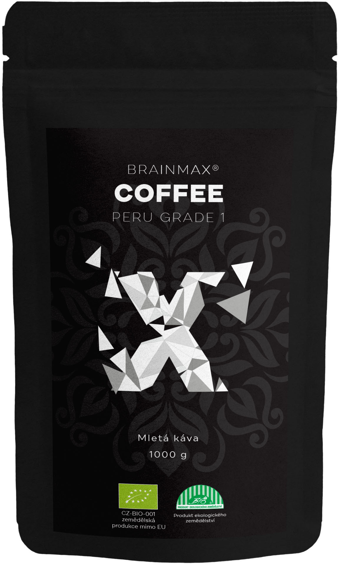 BrainMax Coffee Káva Peru Grade 1, mletá, BIO, 1000 g Obrázek