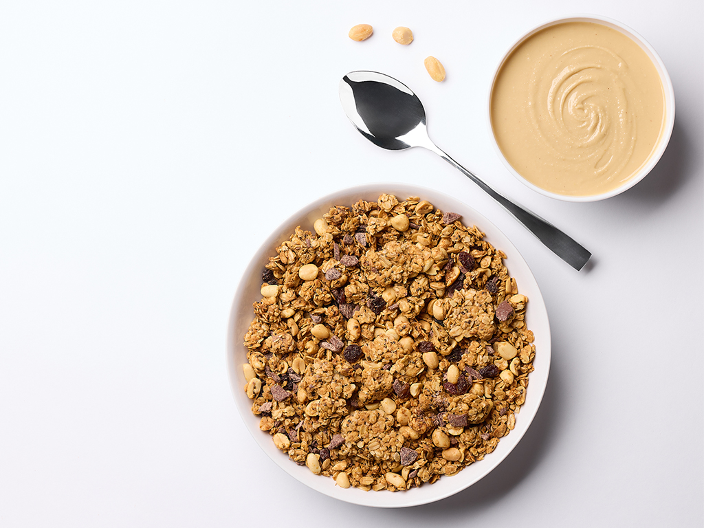 BrainMax Pure Peanut Butter Vegan Granola, granola s arašídovým máslem, 400 g Obrázek