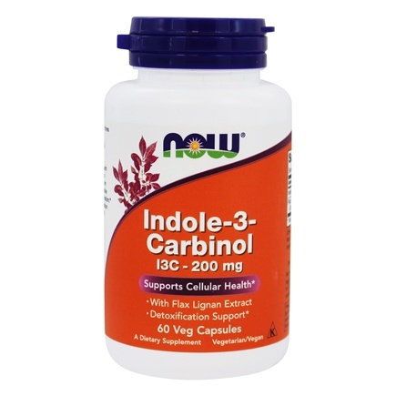 Now® Foods NOW I3C (Indol-3-karbinol) s extraktem lněných lignanů, 60 rostlinných kapslí Obrázek