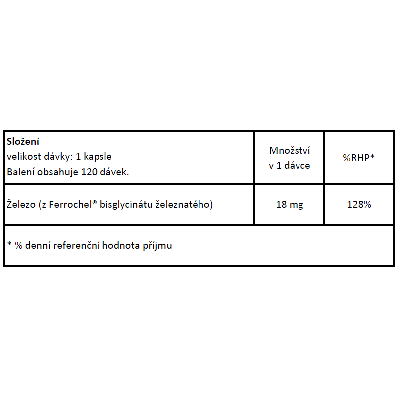 Now® Foods NOW Iron Bisglycinate, železo chelát (Ferrochel), 18 mg, 120 rostlinných kapslí Obrázek