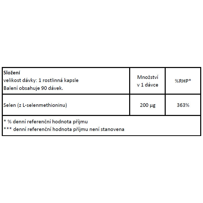 Now® Foods NOW Selenium, 200 µg, 90 rostlinných kapslí Obrázek