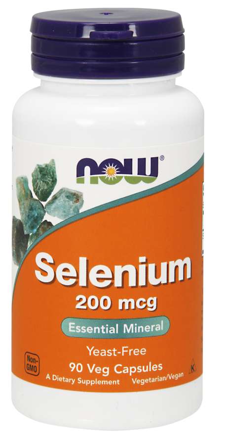 Now® Foods NOW Selenium, 200 µg, 90 rostlinných kapslí Obrázek
