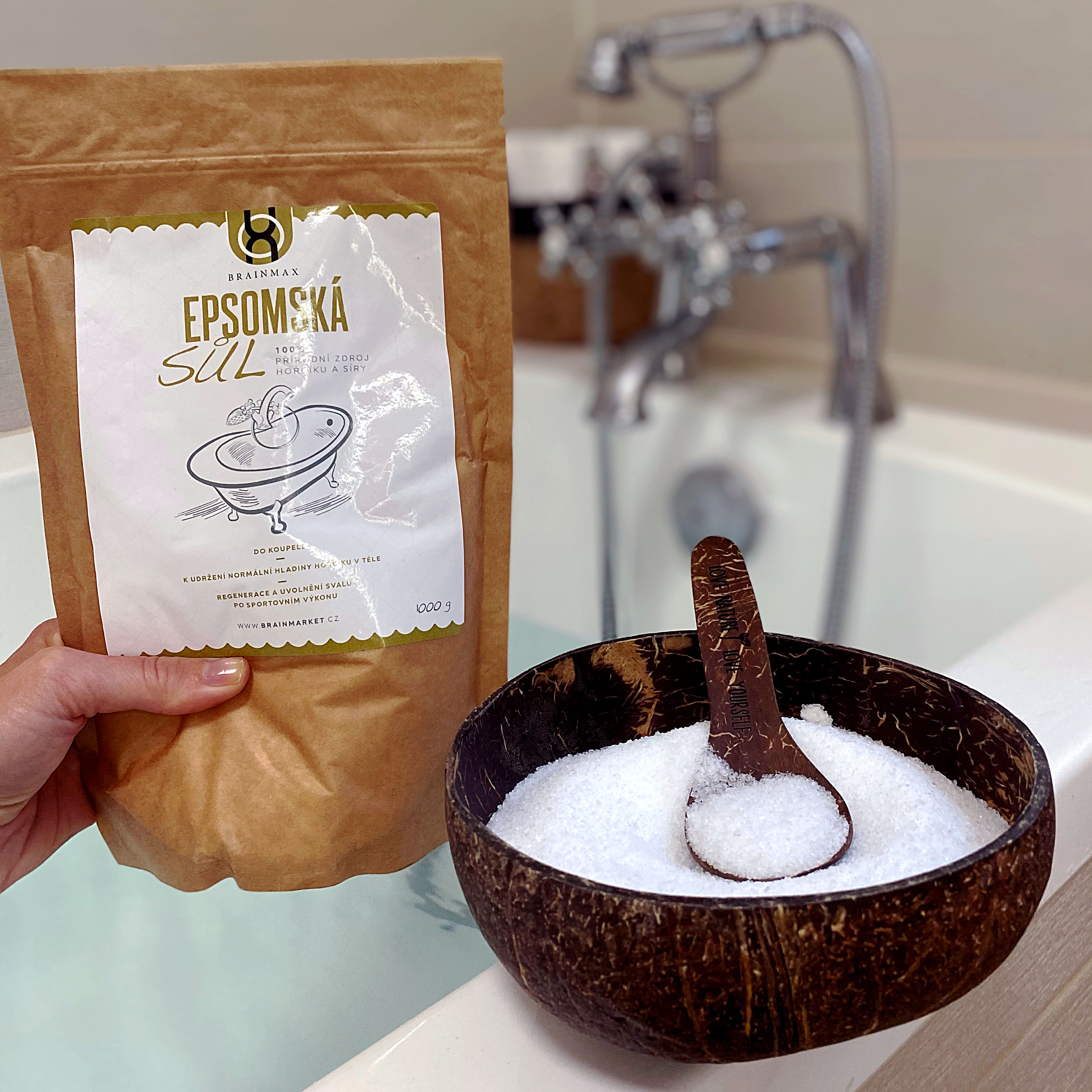 BrainMax - Epsomská sůl, 1kg Obrázek
