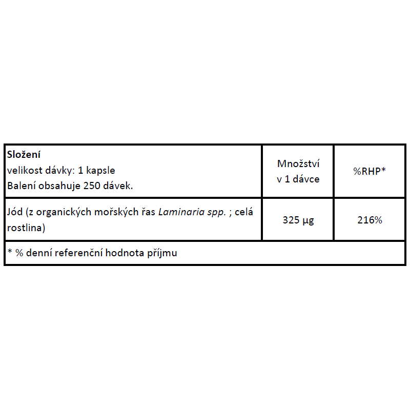 Now® Foods NOW Kelp, Přírodní Jód, 325 ug, 250 rostlinných kapslí Obrázek