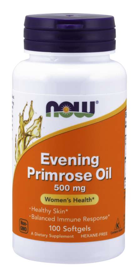 Now® Foods NOW Evening Primrose Oil (Pupálkový olej), 500 mg, 100 sofgel kapslí Obrázek