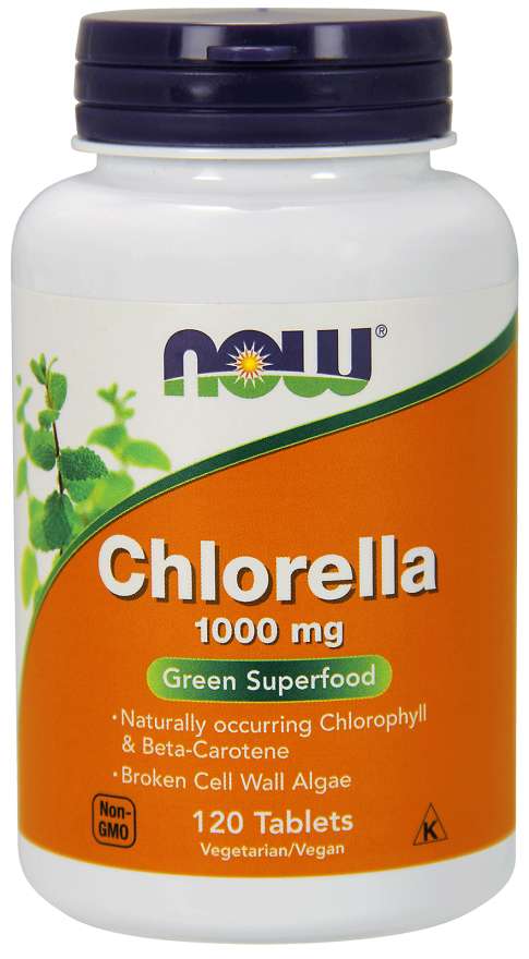 Now® Foods NOW Chlorella, 1000 mg, 120 tablet Obrázek