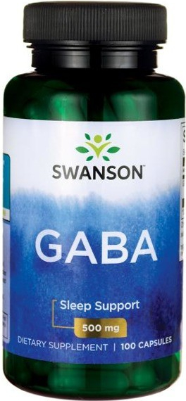 Swanson GABA (kyselina gama-aminomáselná), 500 mg, 100 kapslí Obrázek