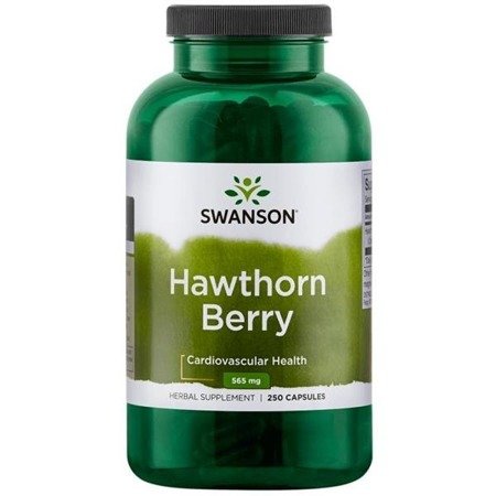 Swanson Hawth0rn Berries, Hloh, 565 mg, 250 kapslí Obrázek