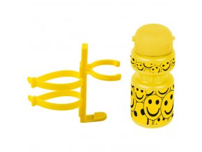 lahev Ventura dětská + držák Smajlík žlutá