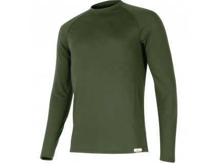 Vlněné merino triko ATAR 160g - tmavě zelené