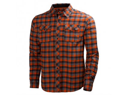 Košile dřevorubecká HELLY HANSEN Vancouver -  tmavě oranžová/šedá