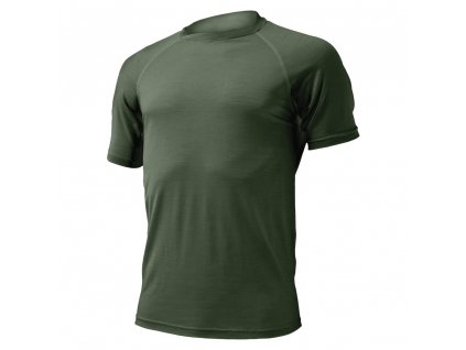 Pánské vlněné Merino triko QUIDO 160g - tmavě zelené