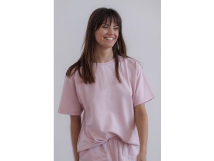 Loungewear t-shirt pink (Velikost L)