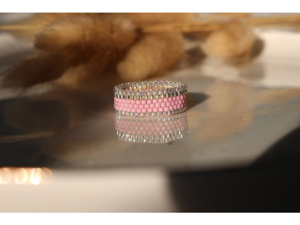 Miyuki prsten Pastel Pink