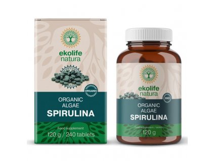 Ekolife Natura Algae Spirulina Organic 240 tablet (Bio řasa spirullina)