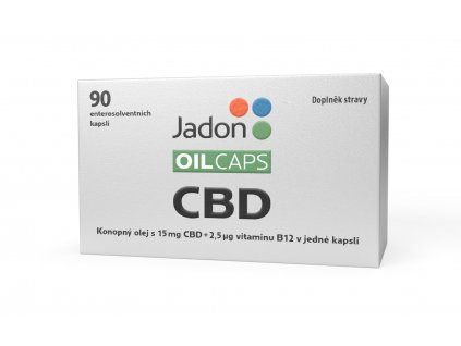 Jadon Oil caps cbd kapsle s konopným olejem s 15mg cbd a vitaminem b12 90 kapslí