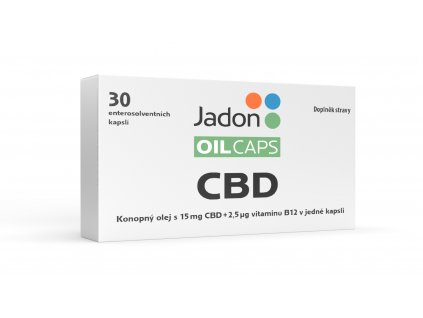 Jadon Oil caps cbd kapsle s konopným olejem s 15mg cbd a vitamínem b12 30 kapslí