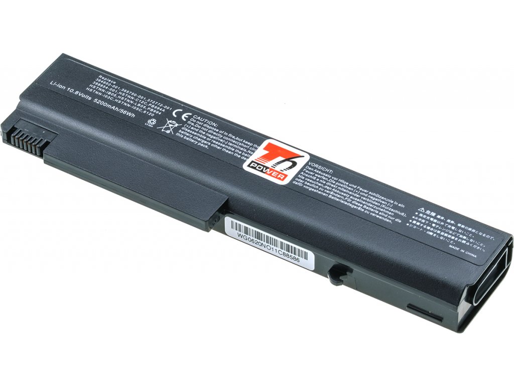 Baterie T6 Power pro Hewlett Packard 6515b, Li-Ion, 10,8 V, 5200 mAh (56 Wh), černá