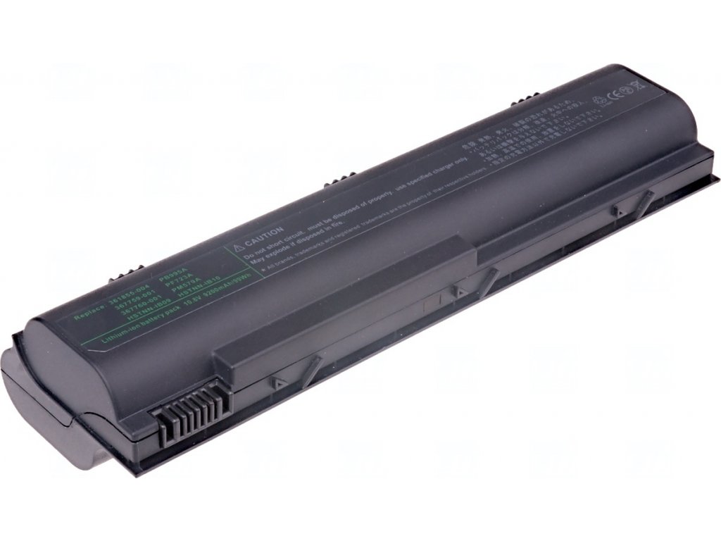 Baterie T6 Power pro Hewlett Packard Pavilion dv4003 serie, Li-Ion, 10,8 V, 9200 mAh (99 Wh), černá