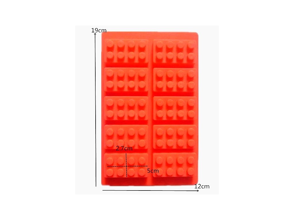 Silikonova forma 10 x Lego kostičky 01