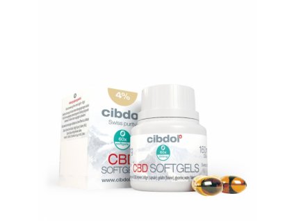 60 CBD kapslí Cibdol s celkovým obsahem 384 mg CBD v balení