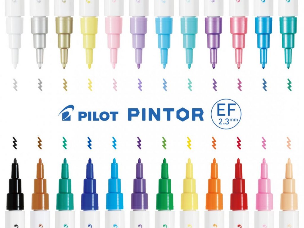 Akrylový popisovač Pilot Pintor EF 0,7 mm (Barva Strieborná)