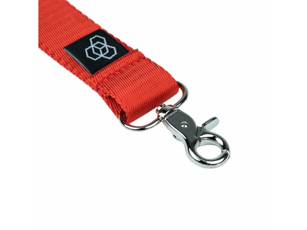Carbon Collective Woven Lanyard Red