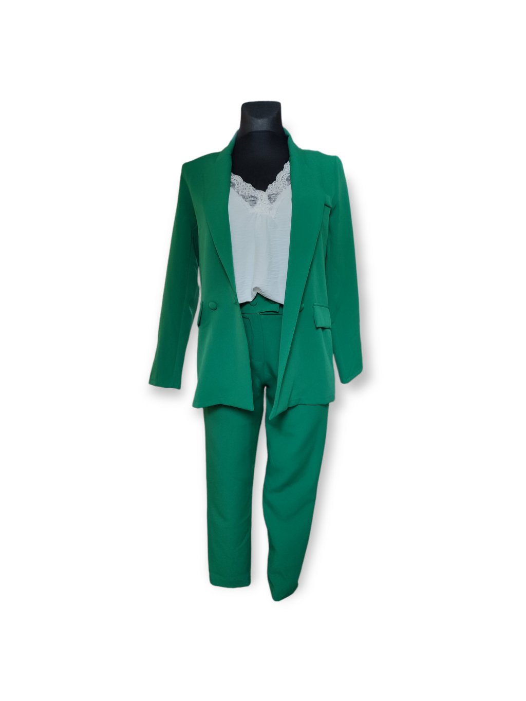 Komplet Casual sako a kalhoty zelený, univerzální velikost