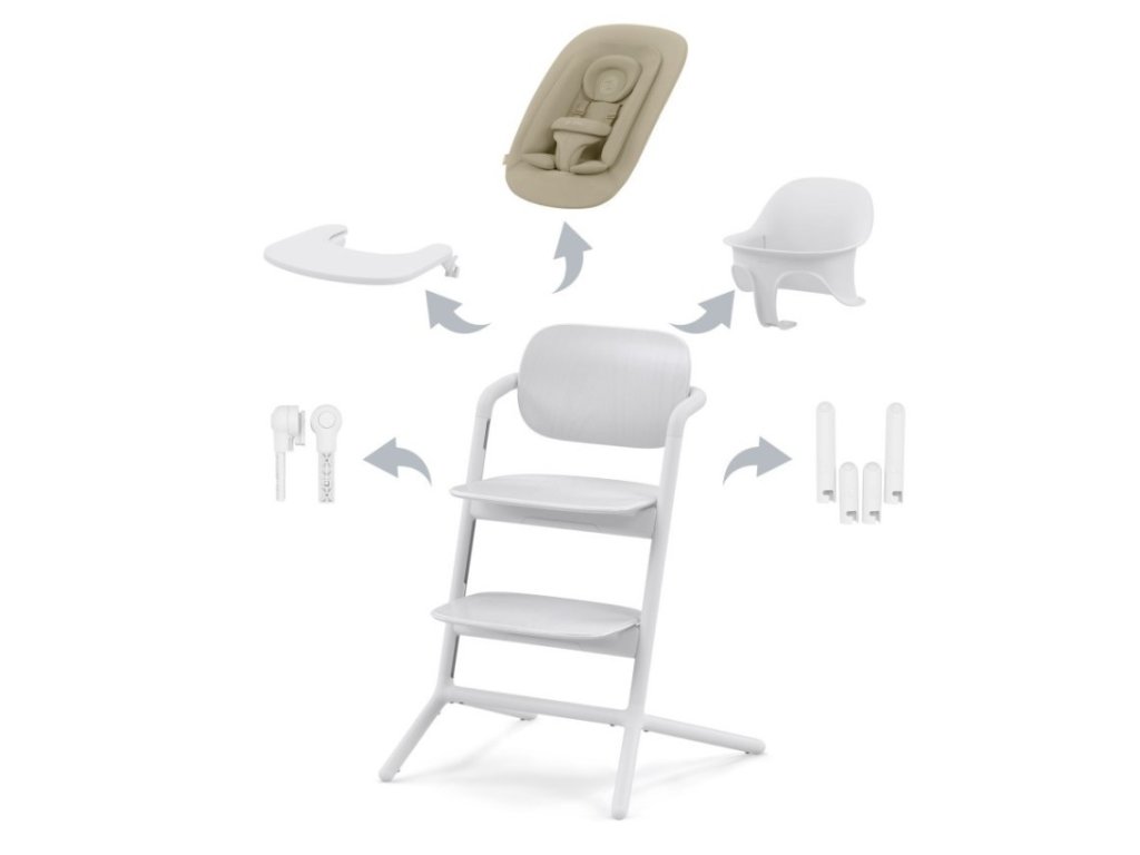 CYBEX LEMO 4v1 Dětská židlička - All White / White