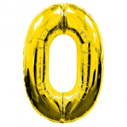 Balónek fóliový narozeniny číslo 0 zlatý 82cm