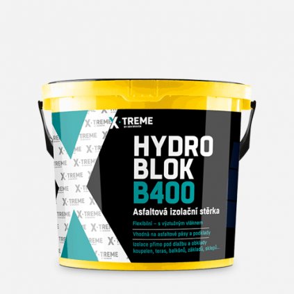 Asfaltová izolační stěrka HYDRO BLOK B400, kbelík 5 kg, černá