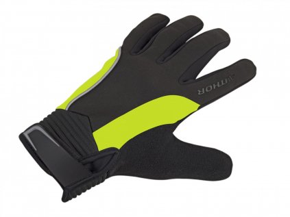 Cyklistické rukavice AUTHOR Windster Light X8 černá-žlutá neon