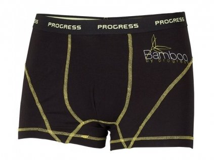 Sportovní boxerky PROGRESS Bamboo černá-zelená