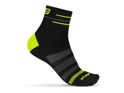 Cyklo ponožky ETAPE Sox černá-fluo žlutá