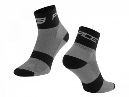 Cyklo ponožky FORCE Sport 3 šedá-černá