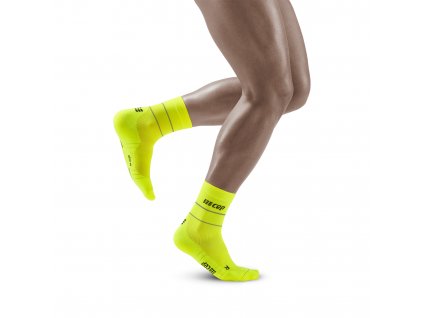 Reflective Socks Mid Cut neon yellow WP5CFZ m front model 1536x1536px