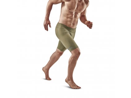 The Run Shorts olive m front model 1536x1536px