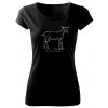 koza sánská dámské tričko s obrázkem koza