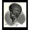 Afričanka - dámské černé tričko s potiskem 