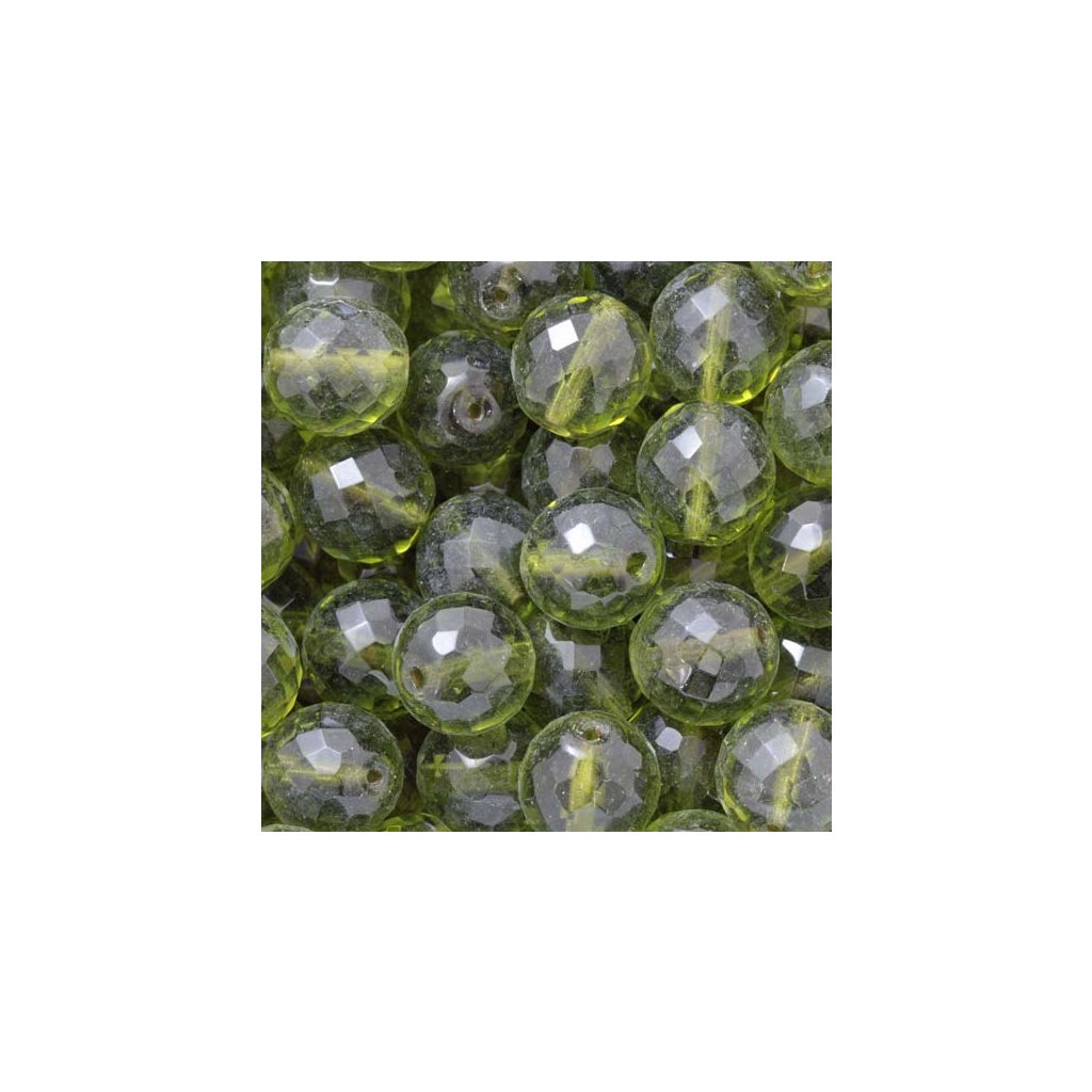 Korálky broušené 18mm olivine