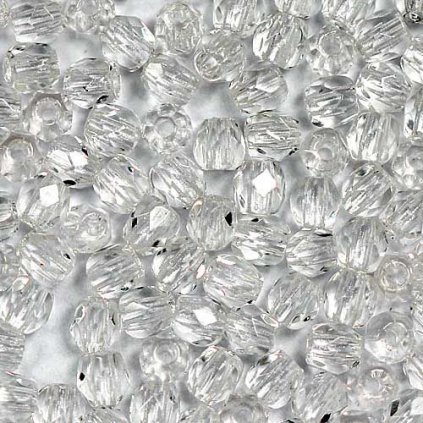 Korálky broušené 3mm crystal