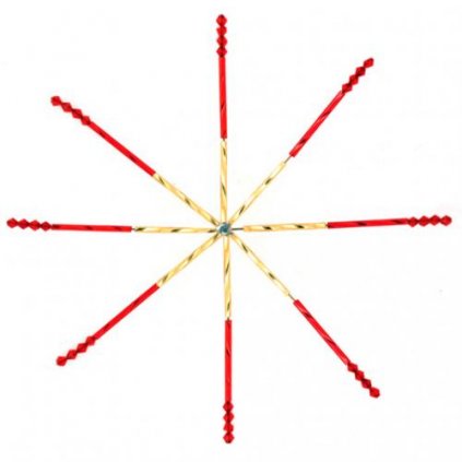 Kostra na vánoční hvězdu 11cm surová