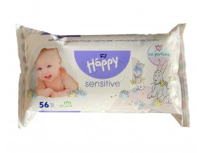 Happy Baby čistící ubrousky Sensitive s aloe vera 56 ks