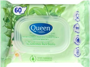 Queen vlhčený toaletní papír s vůní zeleného čaje 60 ks