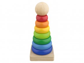 PLAYTIVE® Dřevěná edukativní hra stohovatelná vež (1)