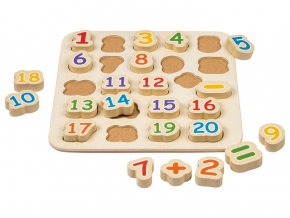 PLAYTIVE® Dřevěné puzzle puzzle s čísly (1)