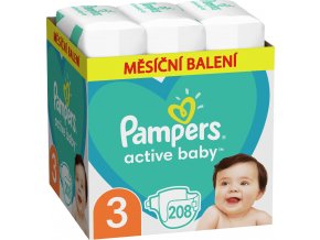 Pampers Active Baby vel. 3 208 ks (6 10 kg) (1)