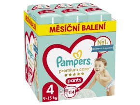 Pampers Premium Care pants 4 maxi (9 15 kg) 114 ks (1)