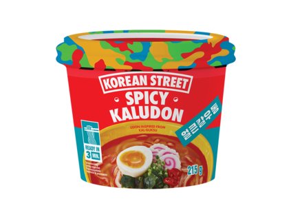 Korean Street pikantní instantní nudlová polévka Kaludon v mísce 215g